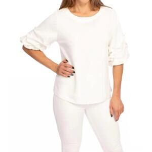 NEW LIOR pearl detail top in white